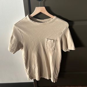 Heavy cotton waffle knit tee